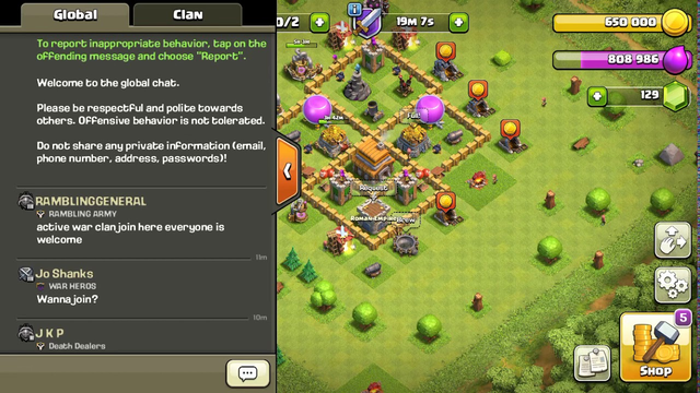 Jokes in global chat clash of clans