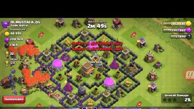 Attack on a th8 base clash of clans