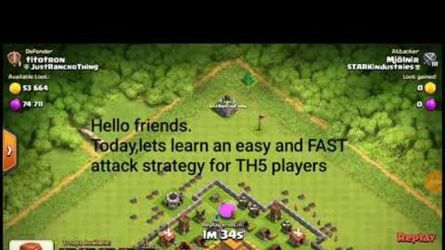 Clash of Clans/Th5/Fast & 3 star attack strategy