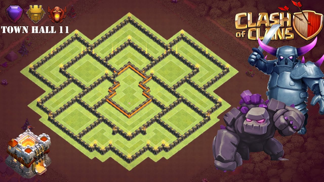 Town Hall 11 Trophy Base - Clash of Clans (TH11)