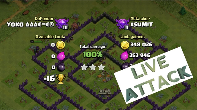 #clash of clans LIVE ATTACK I GOT 3 STAR