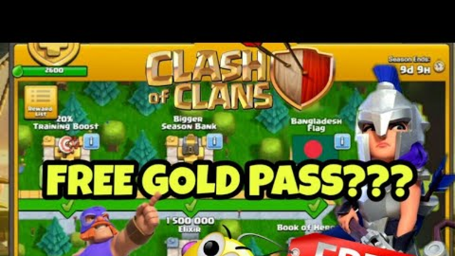 How to get free gold pass in clash of clan | free gold pass in coc best trick