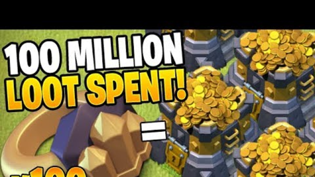 USING 100 WALL RINGS WORTH 100 MILLION LOOT! - Clash of Clans