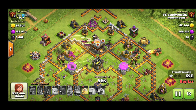 town hall 11 hog rider attack - clash of clans