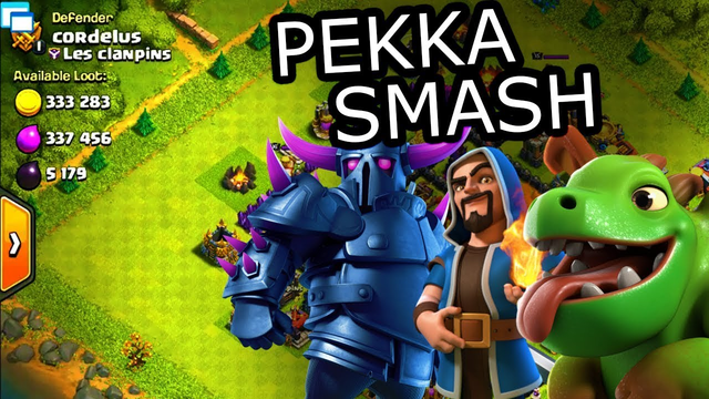 Clash of Clans - Th9 Farming Strategy - Pekka Smash!!! - #3