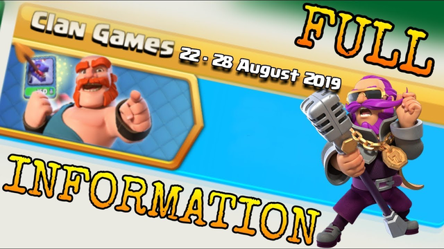 Clash Of Clans Upcoming Clan Games August season 2019 Full Information