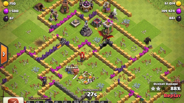 My best attack and defence clash of clans