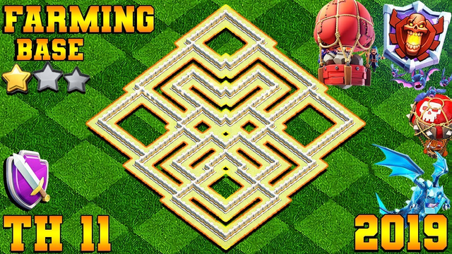 NEW BEST! Farming Base Town Hall 11 (TH11) 2019 - PERFECT! HYBRID BASE | Clash Of Clans