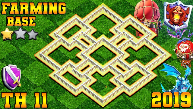 NEW BEST! Farming Base Town Hall 11 (TH11) 2019 - PERFECT! Hybrid Base Clash Of Clans