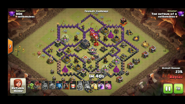 town hall 9 friendly challenge - lavaloonion attack - clash of clans 18 August 2019