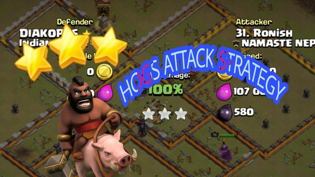 HOG ATTACK STRATEGY FOR TH11 | HOGS ATTACK  STRATEGY | CLASH OF CLANS NEPAL