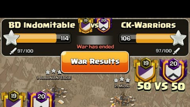 Great Win Streak BD Indomitable War 50vs50 | Best TH12 vs TH12 War Attack 2019 | Clash Of Clans