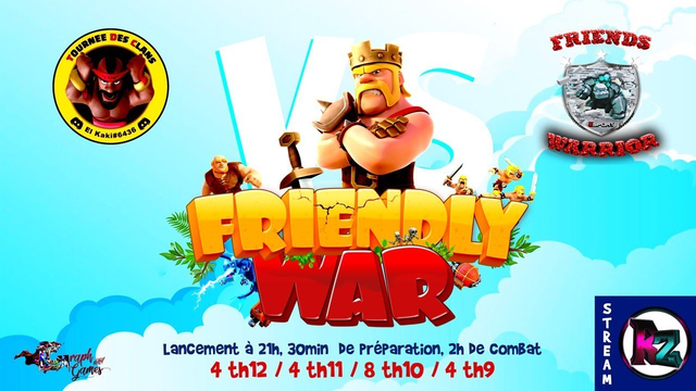 CLASH OF CLANS | FRIENDLY WAR by la TDC vs FRIENDS WARRIOR!!