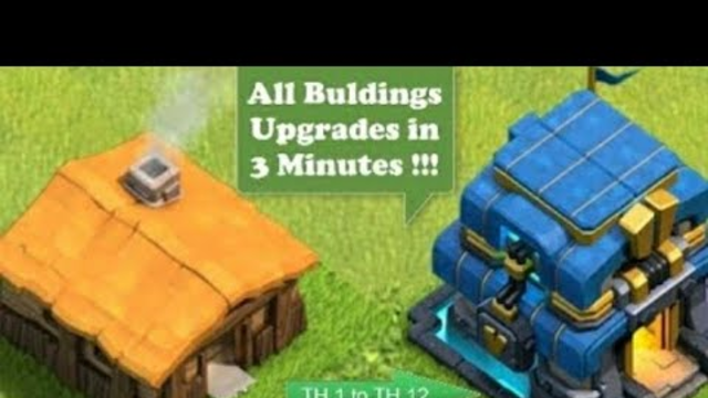 All of clash OF clans buildings upgrade in 3:29