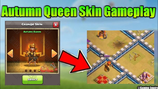 COC NEW AUTUMN QUEEN SKIN GAMEPLAY - COC NEW QUEEN SKIN GAMEPLAY - CLASH OF CLANS