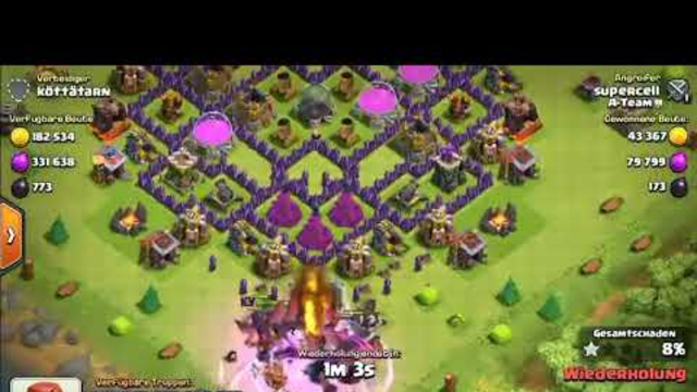 Clash of Clans Townhall Level 10 Attack(2 Stars win)