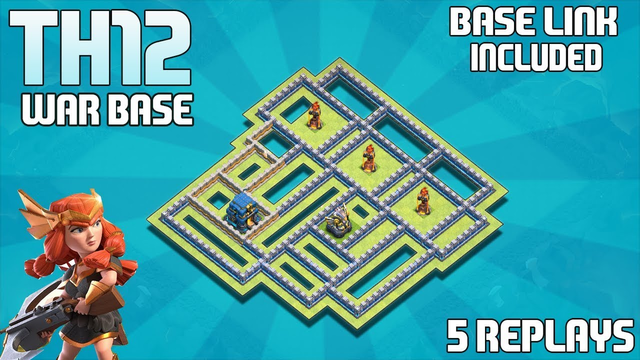 NEW Best Townhall 12 (TH12) Clan War League Base | Base Link With 5 Replays (Clash of Clans) 2019