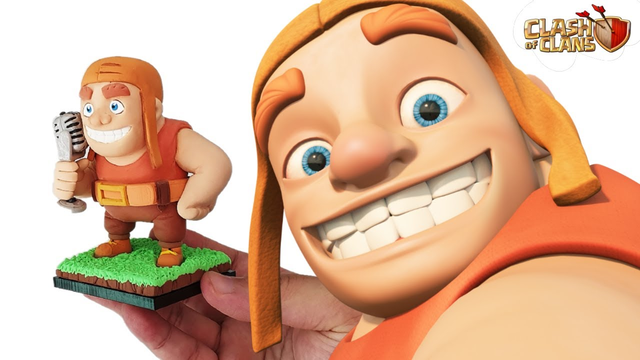 Making  Builder clay (Clash of Clans COC) - clay Art