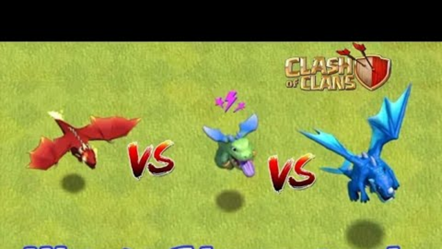 Dragon vs Baby Dragon vs Electro Dragon. Kto jest silniejszy? Clash of clans