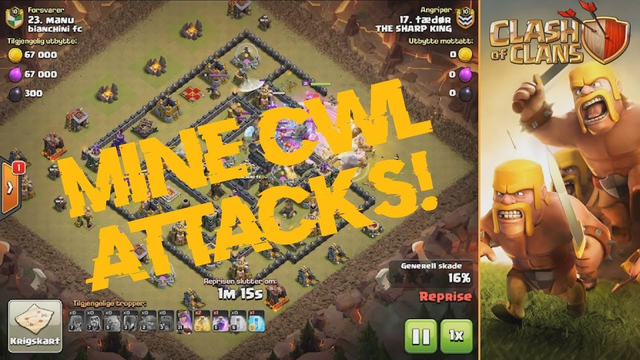 MINE CWL ATTACKS! || Norsk Clash of Clans