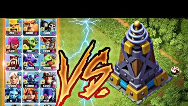 Max Mega Tesla Vs Every Single Troop | Funny Private Server Video | Clash Of Clans