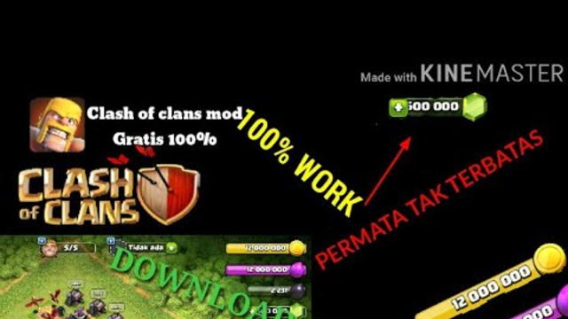 Baru clash of clans cheat Permata tak terbatas emas eliksir Null's clash