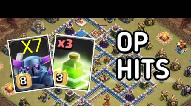 NEW STRATEGY 2019!! 7 MAX PEKKA 3 JUMP DESTROY TH12 WAR BASES!! CLASH OF CLANS