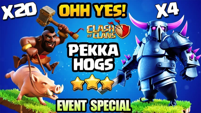 Old - But unaffected Strategy* Made this before the Update - Th10 Pekka Hog - BoHoPe clash of clans