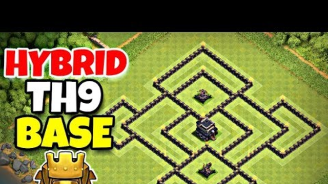 Best Th9 Hybrid Base Layout 2019 | Trophy/Farming Base With Link l Clash Of Clans