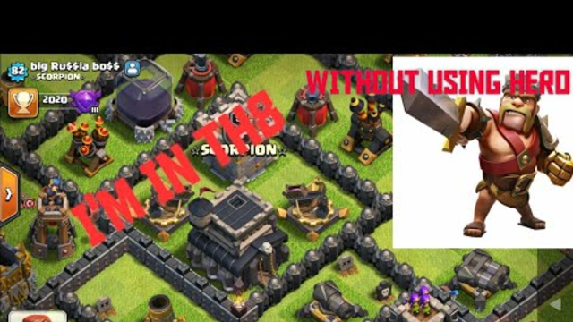 DESTROYED TH9 WITHOUT HERO|I'M IN TH8|CLASH OF CLANS