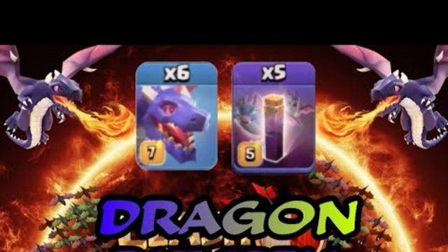 Dragon+3 Dargon electric+3 Ball loon+14 Air Attack 3 star 2019|CLASH OF CLANS