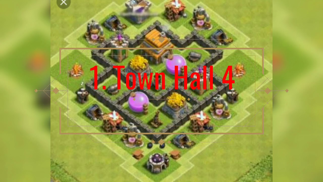 Top bases from town hall 4 to 12 for clash of clans