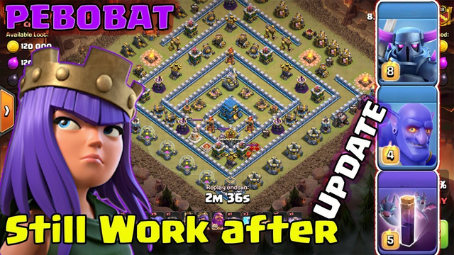 BEST STRATEGY FOR TH12 - PEBOBAT ATTACK STRATEGY 3-STAR ( clash of clans )