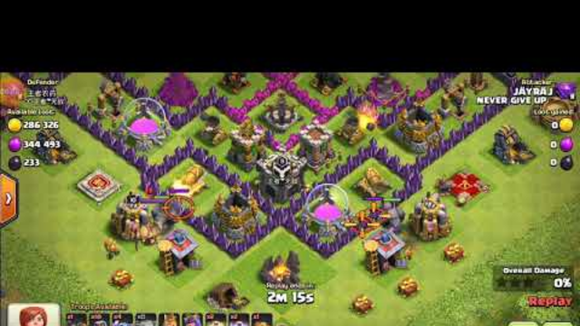 Clash of clans best attack 2golem+4peka+10wizard