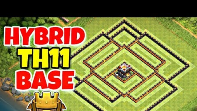Best Th11 Hybrid Base Layout With Link | Trophy/Farming Base | Clash Of Clans