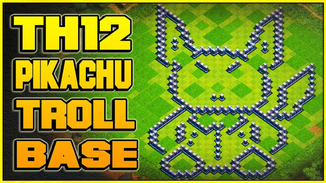 New TH12 Troll Base 2019 | Pikachu Base | Funny Noob Trolling Base w/ Link | Clash of Clans