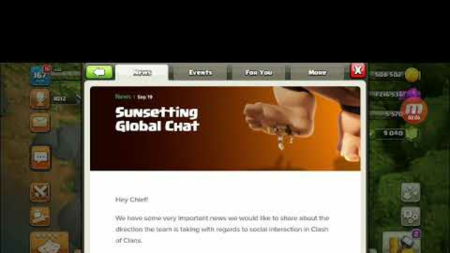 Clash of Clans - Sunsetting Global Chat Update