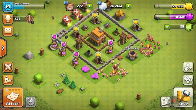 Playing Clash of Clans with clan
