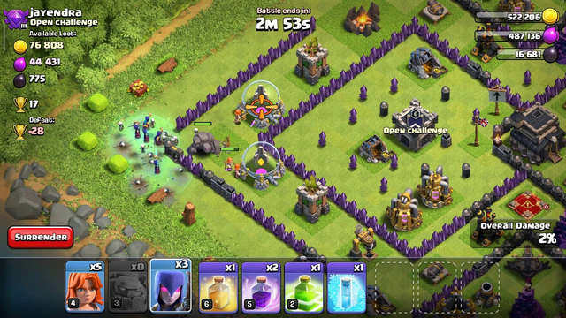 Clash of clans attack with 2 stars(1)