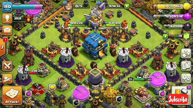 Clash of clans Hall 12 war no tactical 100%win  gameplay