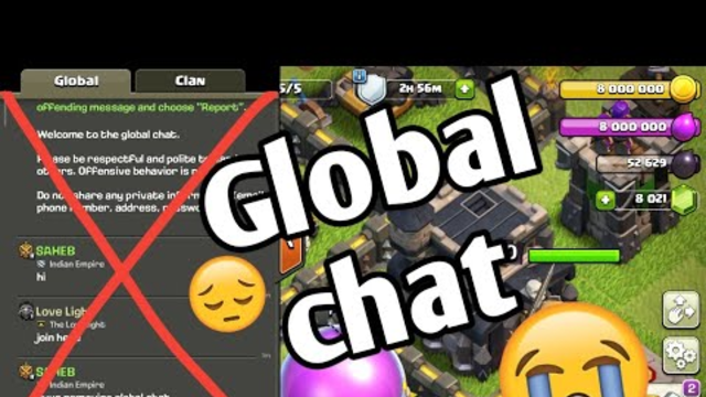 New update Clash of clans, global chat