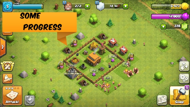 Some PROGRESS in clash of clans