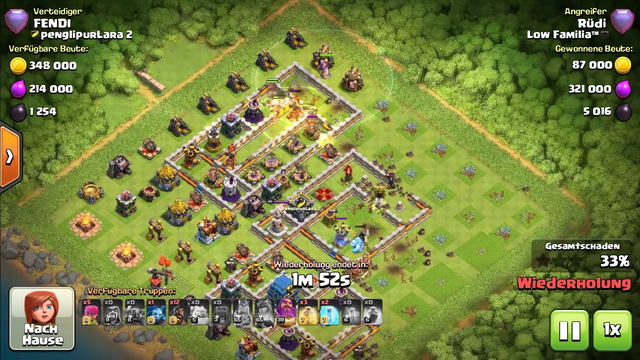 Mass Hog 3 sterne Fight  *Clash of Clans  *CoC
