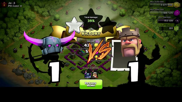 Clash Of Clans PEKKA vs KING DUEL to the DEATH