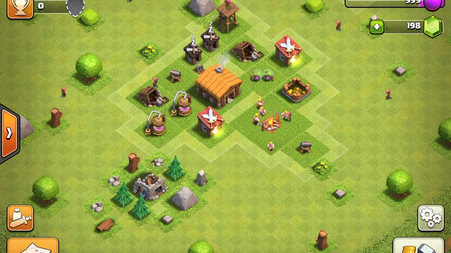 Clash of clans trying to get my town hall to level 3!!!!