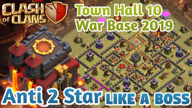 Best Th10 Anti 2 Star War Base | Anti /BoWitch/Hog/Miner/Queen Walk/Laloon/Bats | Clash Of Clans