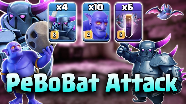 PeBoBat Attack Strategy 2019! 10 Bowler 6 Bat Spell 4 Pekka Destroy 3Star TH12 Base | Clash Of Clans