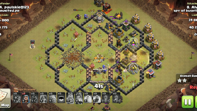 Clash of clans | Town Hall 9 war atteeck for 3 star