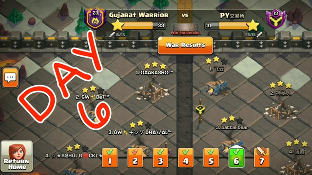 Gujarat Warrior [October Clan War League] | Day 6 War Attacks | Clash of Clans