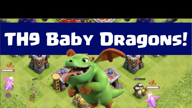 Clash of Clans- TH9 Baby Dragon Attacks! Baby Dragon Strategy